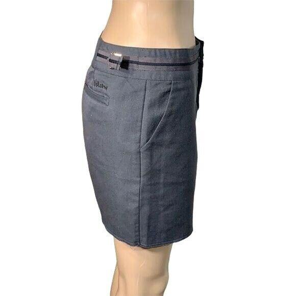 Volcom Gals Womens Mini Skirt Raw Hem Skater Straight Buckle Accent Gray Size 5 - Picture 5 of 7
